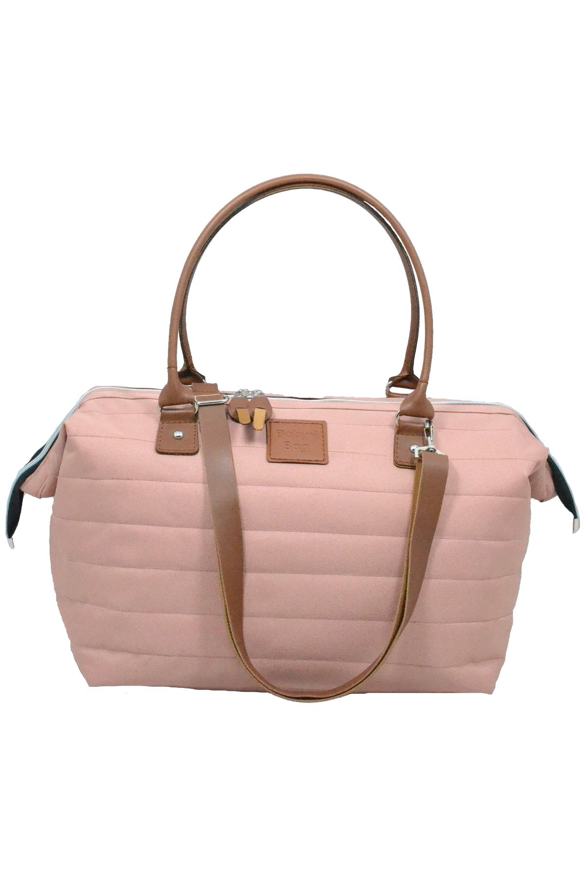 Babysi Kapitone Mommy Baby Exclusive Bag Tasarım Pudra Anne Bebek Bakım Ve Kadın Çantası