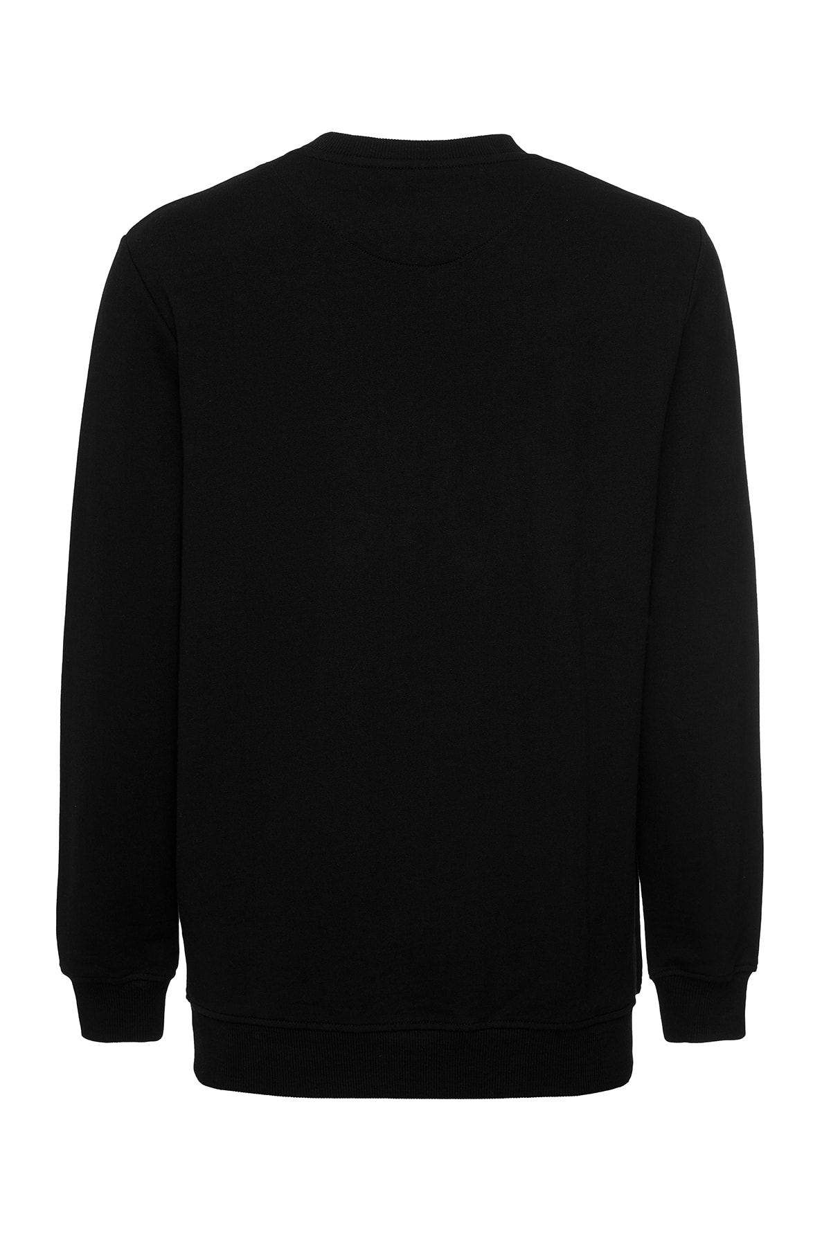 white collar with crew neck