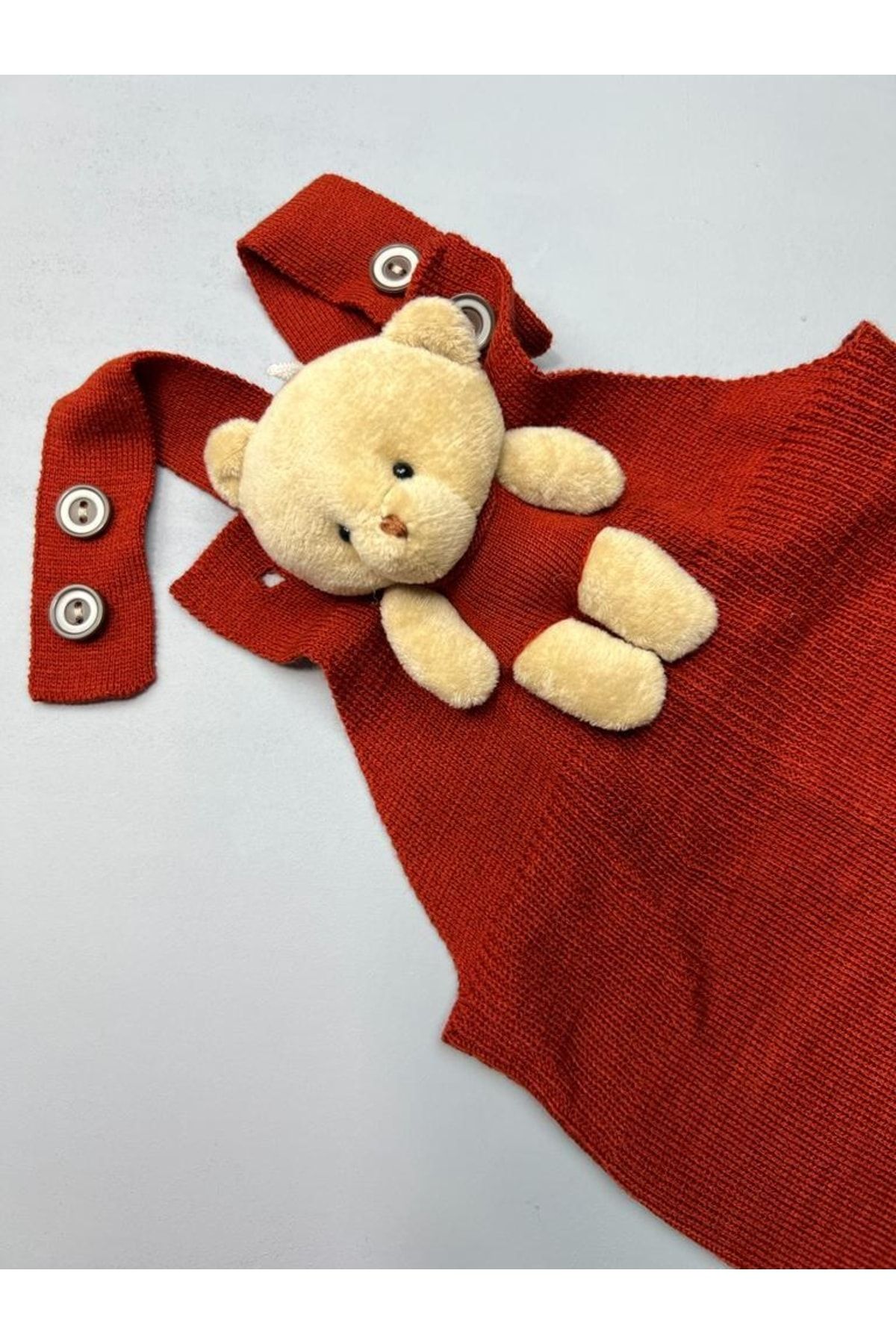 Luxury Brands Brick Color Front Buttoned Teddy Bear Unisex