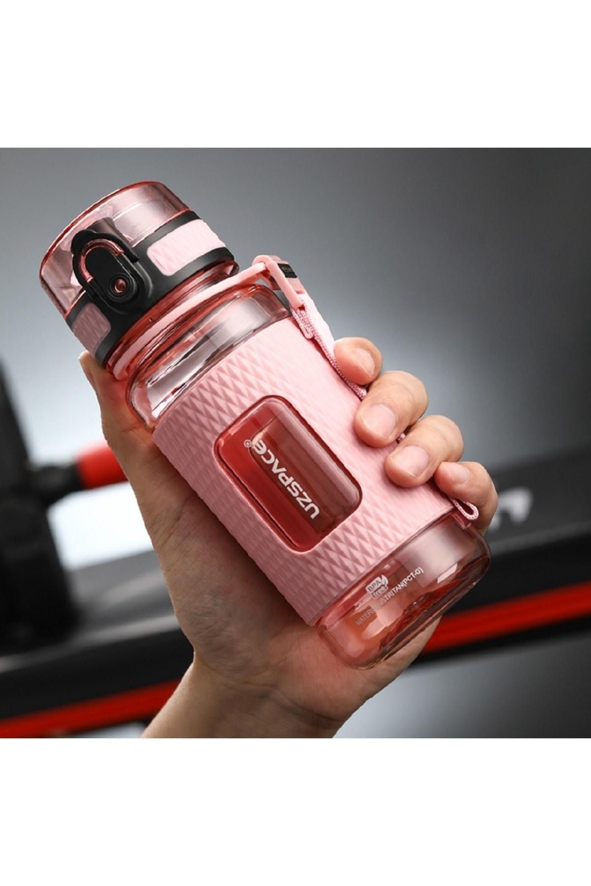 قمقمه ورزشی صورتی دخترانه و پسرانه بچگانه FF 400ml تریتان سیلیکون محافظت شده از چربی آب بدن بدون لغزش Uzspace