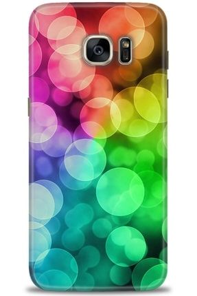 Samsung Galaxy S7 Edge Kılıf Hd Baskılı Kılıf - Multicolord Glare + Temperli Cam tmsm-s7-edge-v-116-cm