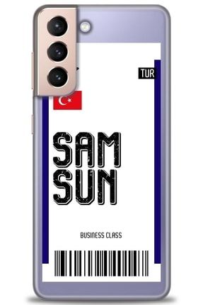 Samsung Galaxy S21 Plus Kılıf Hd Baskılı Kılıf - Samsun Uçak Bileti + Temperli Cam nmsm-s21-plus-v-280-cm