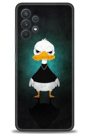 Samsung Galaxy A32 Kılıf Hd Baskılı Kılıf - Angry Duck + Temperli Cam tmsm-a32-v-208-cm
