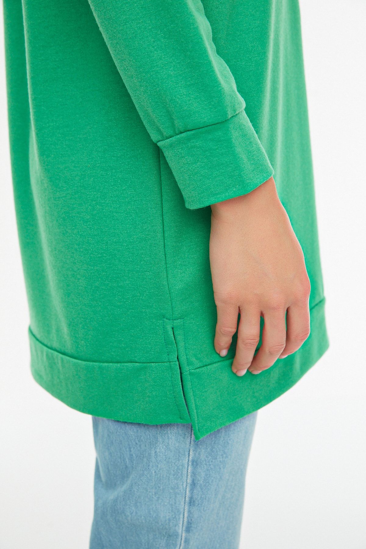 Trendyol Modest-Синьо-зелен 2 пакета трикотажни трикотажни суичъра с кръгло деколте TCTAW22TW0152 6