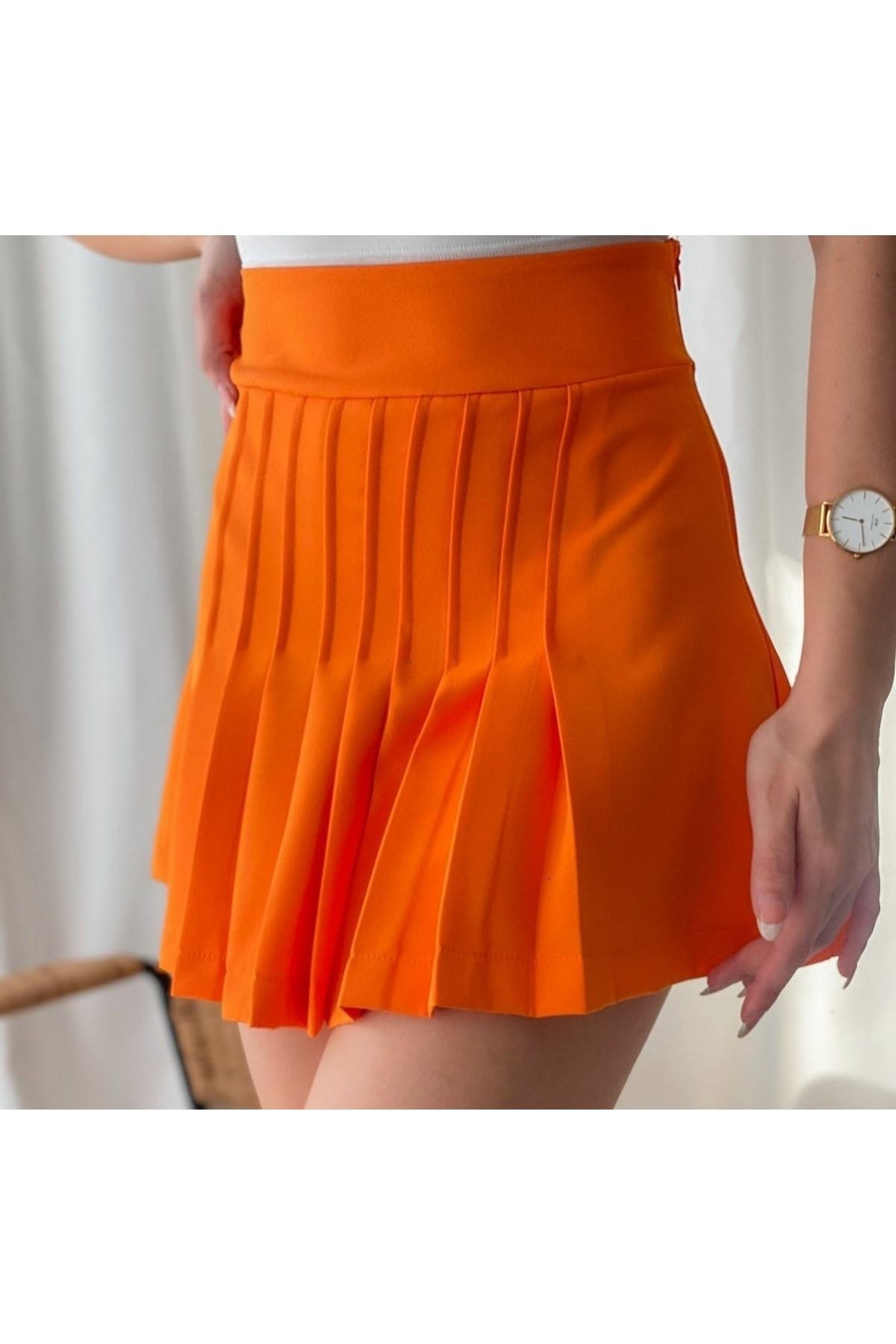 Noa Noa Mini Pleated Straight Skirt Trendyol