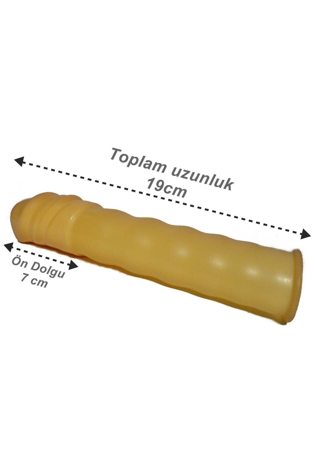 Uzatmalı Penis Kılıfı 19 cm Uzunluk 7 cm Ön Dolgulu Uzatmalı Penis Kılıfı Çeşiti 4