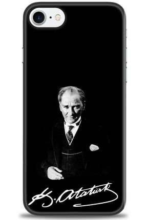 Iphone 7 Kılıf Hd Baskılı Kılıf - Atatürk Imza + Temperli Cam nmap-iphone-7-v-23-cm
