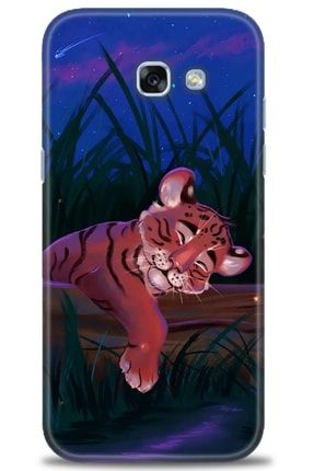 Samsung Galaxy A5 2017 / A520 Kılıf Hd Baskılı Kılıf - Tiger Sleep + Temperli Cam tmsm-a5-2017-a520-v-123-cm