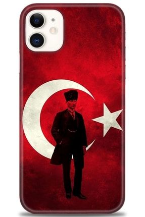 Iphone 11 Kılıf Hd Baskılı Kılıf - Atatürk Bayrak + Temperli Cam tmap-iphone-11-v-23-cm