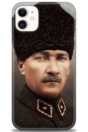 Iphone 11 Kılıf Hd Baskılı Kılıf - Başkomutan Atatürk + Temperli Cam nmap-iphone-11-v-22-cm