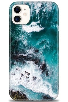 Iphone 11 Kılıf Hd Baskılı Kılıf - Deniz Kıyısı + Temperli Cam nmap-iphone-11-v-134-cm
