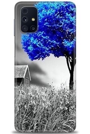 Samsung Galaxy M51 Kılıf Hd Baskılı Kılıf - Nature Blue Wall + Temperli Cam amsm-m51-v-167-cm