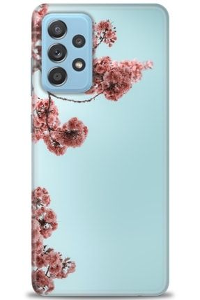 Samsung Galaxy A52s 5g Kılıf Hd Baskılı Kılıf - Japon Çiçeği + Temperli Cam nmsm-a52s-5g-v-206-cm