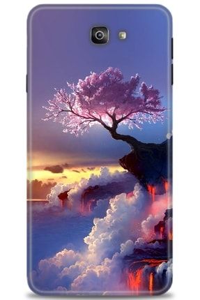 Samsung Galaxy J7 Prime Kılıf Hd Baskılı Kılıf - Wash Red Wall + Temperli Cam tmsm-j7-prime-v-150-cm