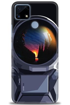 Realme C25s Kılıf Hd Baskılı Kılıf - Astronot + Temperli Cam tmrm-c25s-v-216-cm