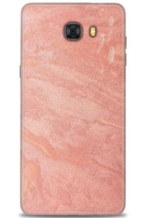 Samsung Galaxy C9 / C9 Pro Kılıf Hd Baskılı Kılıf - Pink Stone + Temperli Cam amsm-c9-c9-pro-v-57-cm