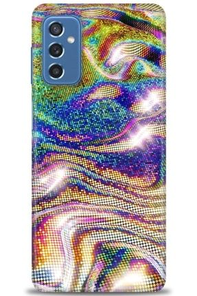 Samsung Galaxy M52 5g Kılıf Hd Baskılı Kılıf - Voluma Circles + Temperli Cam tmsm-m52-5g-v-121-cm