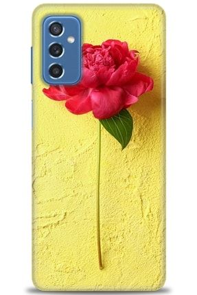 Samsung Galaxy M52 5g Kılıf Hd Baskılı Kılıf - Kırmızı Gül + Temperli Cam nmsm-m52-5g-v-235-cm
