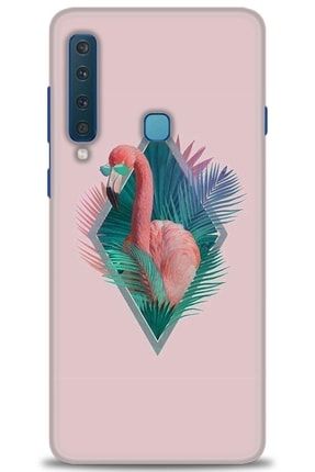 Samsung Galaxy A9 2018 Kılıf Hd Baskılı Kılıf - Flamingo + Temperli Cam tmsm-a9-2018-v-224-cm