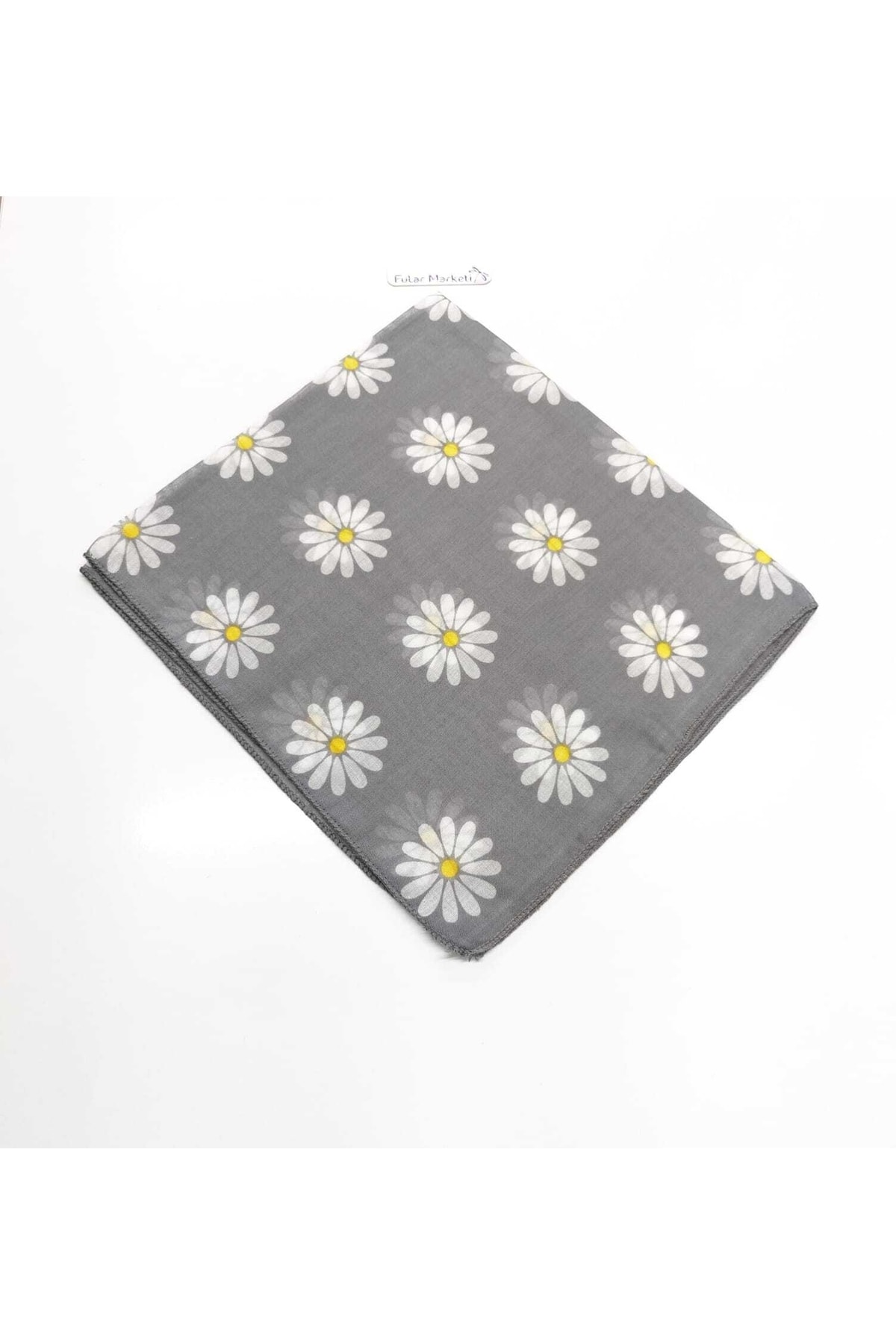 Sepete 4 Ekle 3 Öde Kampanya 100% Pamuk Unisex Papatya Desenli Bandana Gri 1 Adet Fiyatıdır