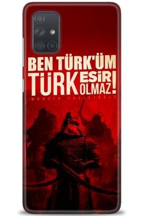 Samsung Galaxy A51 Kılıf Hd Baskılı Kılıf - Türk Esir Olmaz + Temperli Cam nmsm-a51-v-11-cm