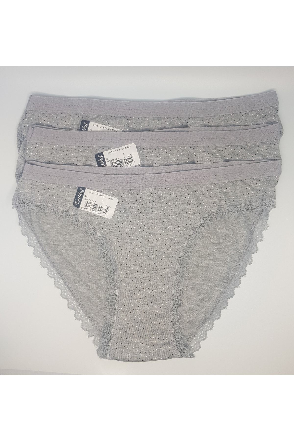 Tutku-Women's 3 Pack Mixed Color Işıl Bikini Panties 0773 4