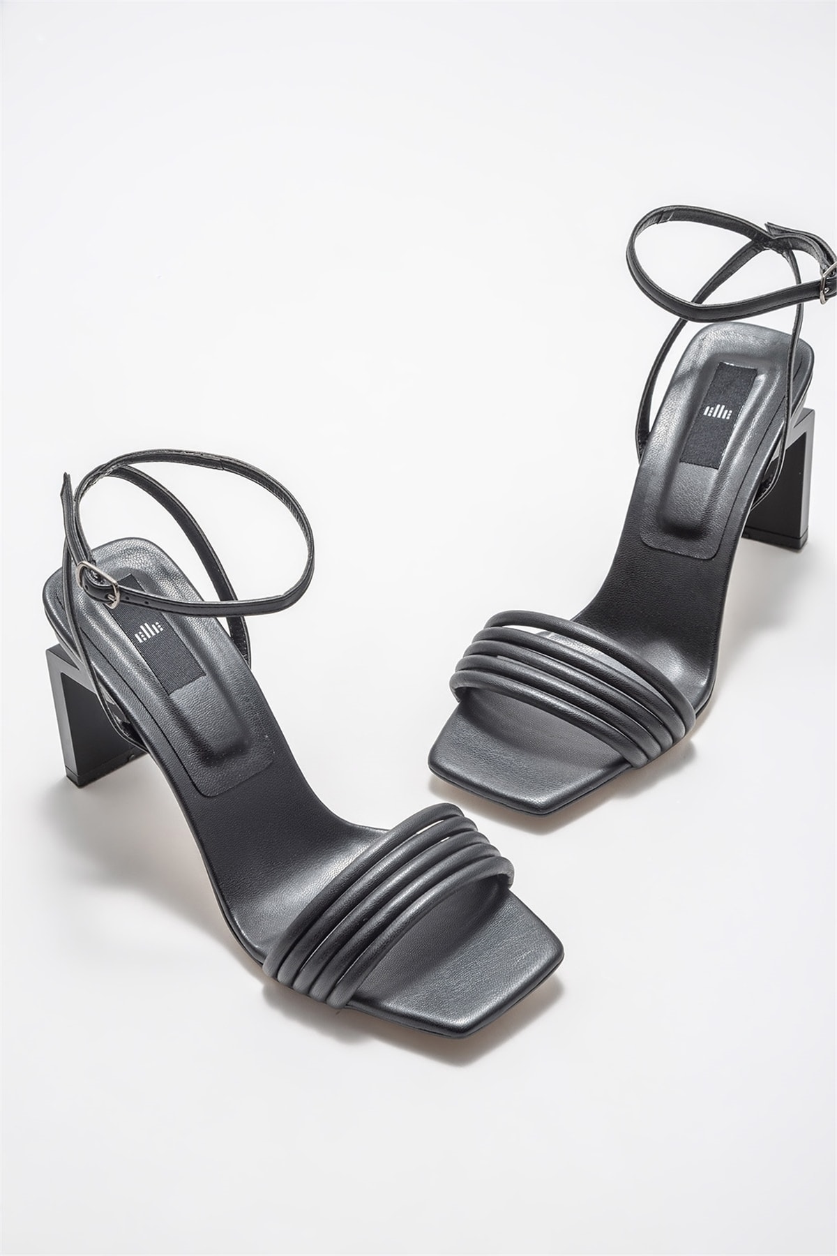 Elle Shoes Siyah Kadın Topuklu Sandalet VB6986