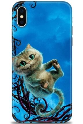 Iphone Xs Max Kılıf Hd Baskılı Kılıf - Çılgın Kedi + Temperli Cam tmap-iphone-xs-max-v-20-cm