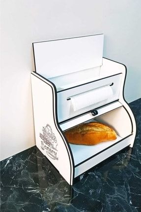 New Bread Box-yeni Ekmeklik, Havlu Peçetelik(saklama Gözlü), Baharatlık Rafı, Dekoratif Yazılı YeniEkmeklik-B