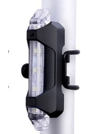 Fonksiyonlu Bisiklet Arka Stop Uyarı Ikaz Işığı Şarjlı 4 Modlu Lambası Beyaz Işık ByzBisk-lmb