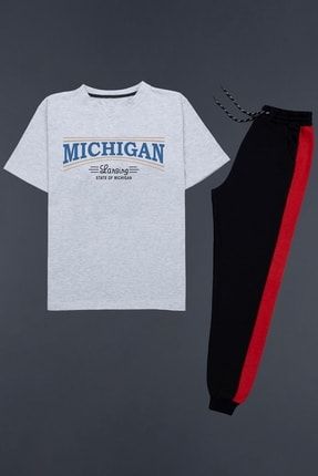 Michigan Modası Eşofman Takımı TSHH-Lansing-esh-yankırmızı