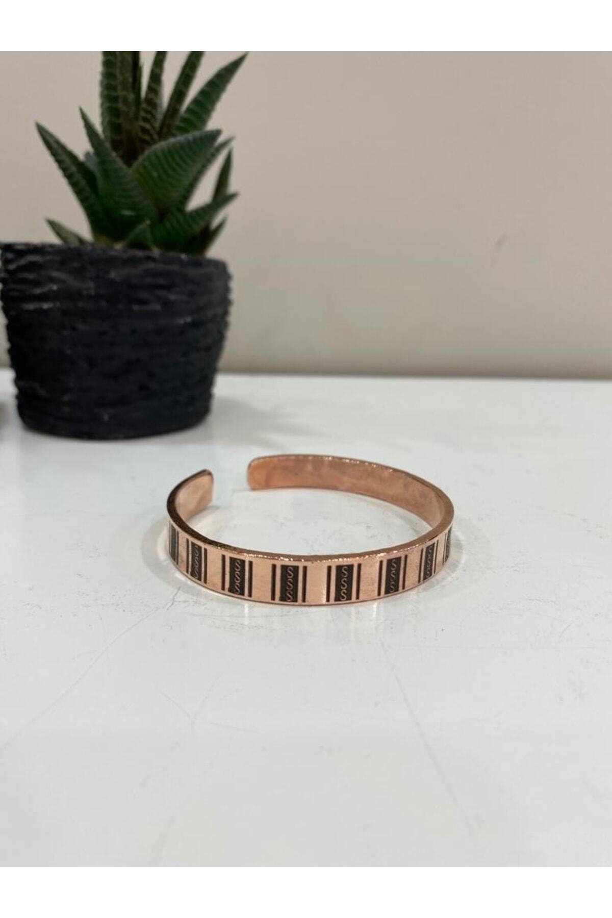 Saf Bakır Bileklik -her Bileğe Uygun-geçmeli-unisex-