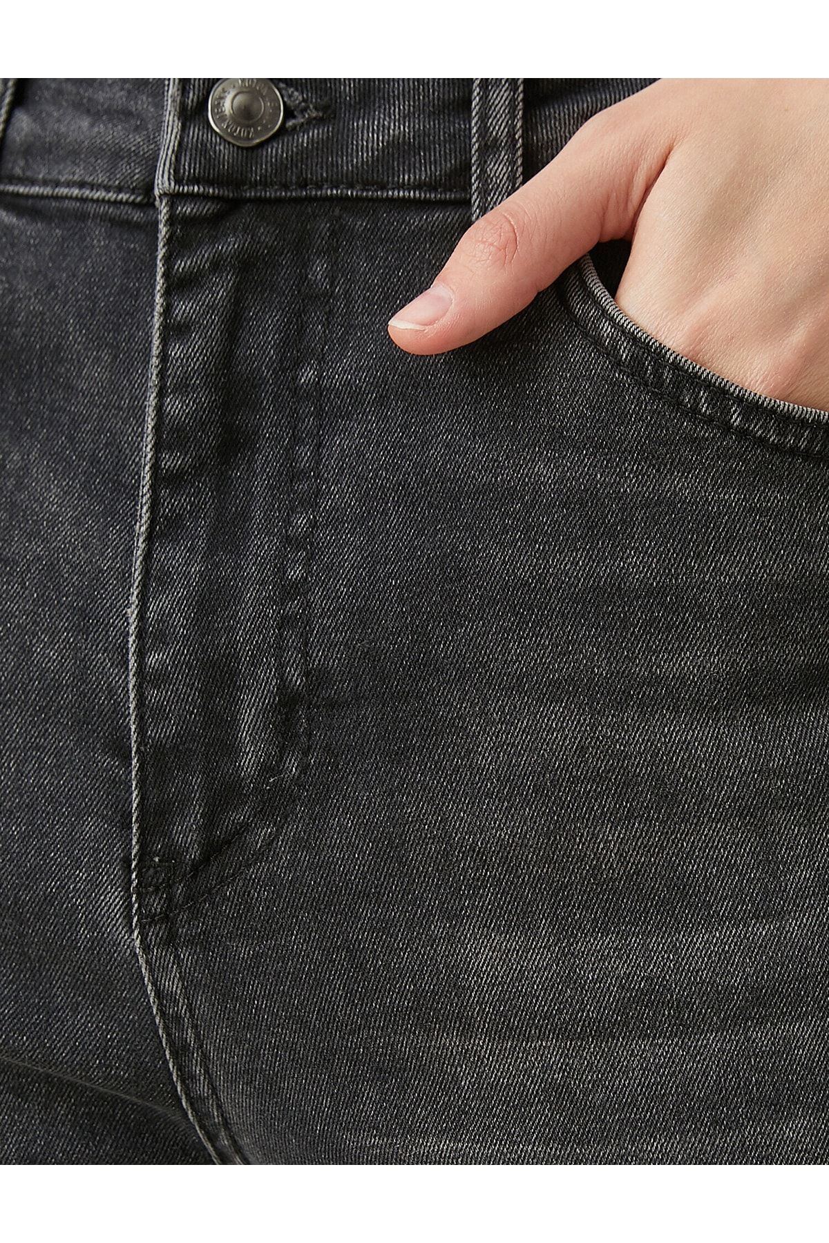 Slim Straight Fit Kot Pantolon Eve Slim Jean