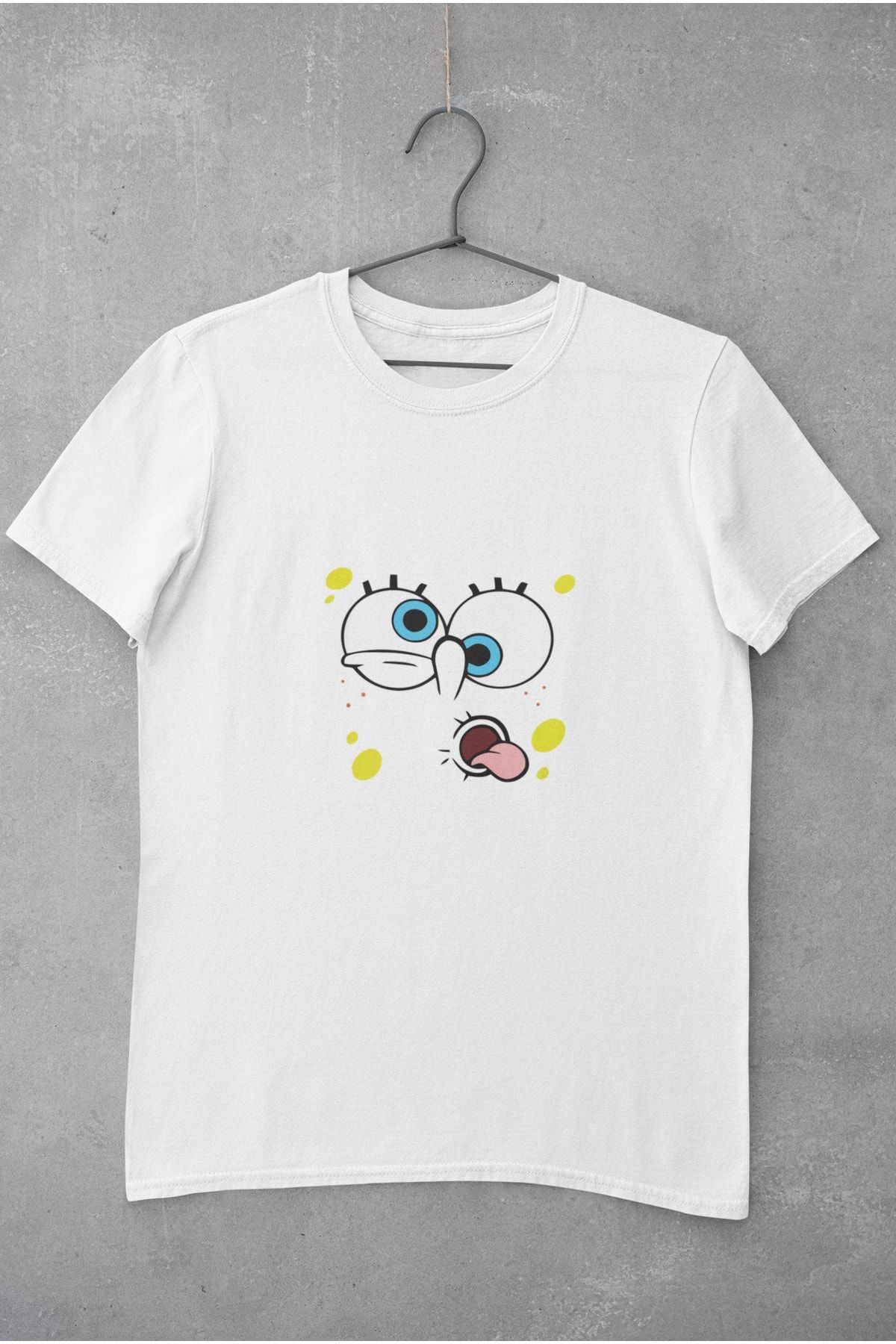 Kio Tasarım-Tricou cu imprimeu cu personaje SpongeBob Squarepants, 100% bumbac, pentru bărbați 2