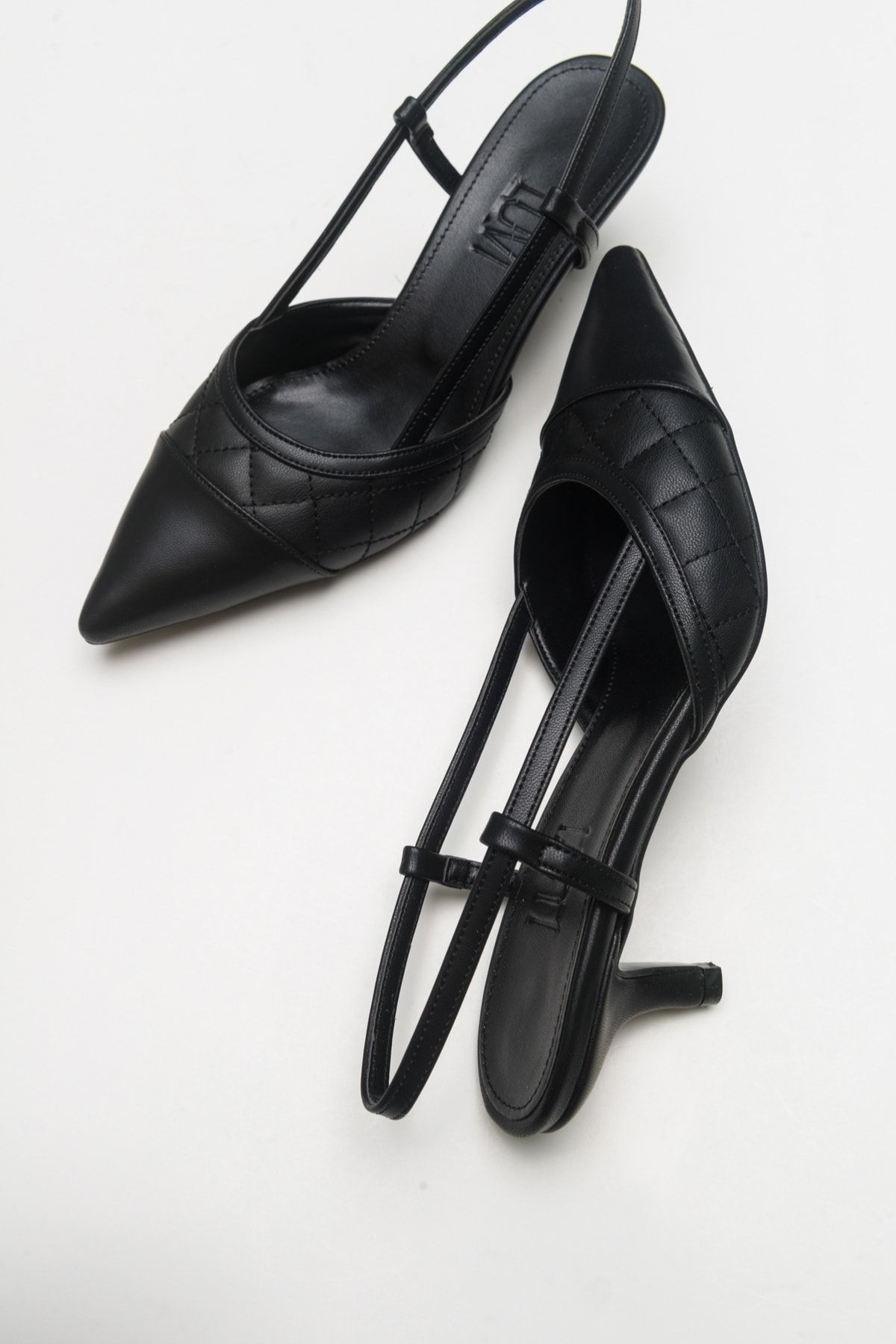 Luvi-Point Black Women's Heeled Shoes 5