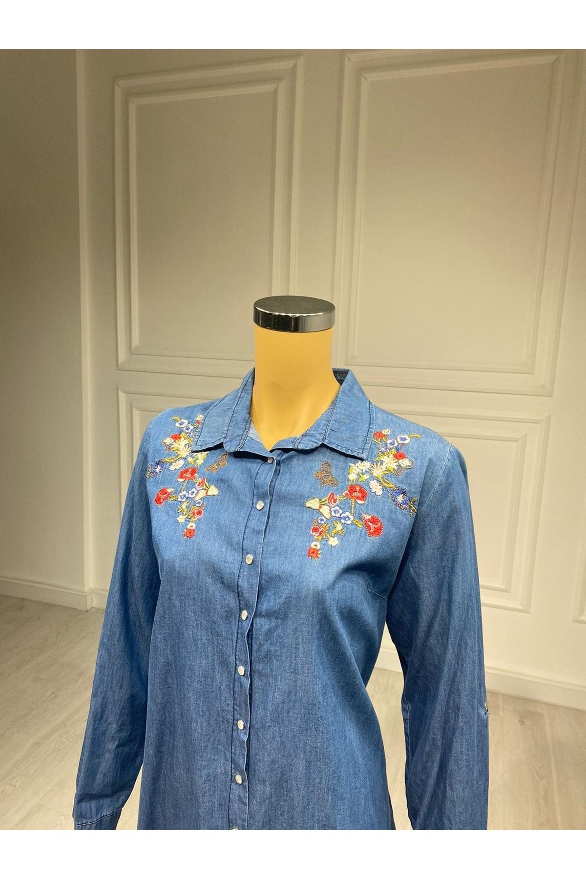 Denim shirt on sale embroidery