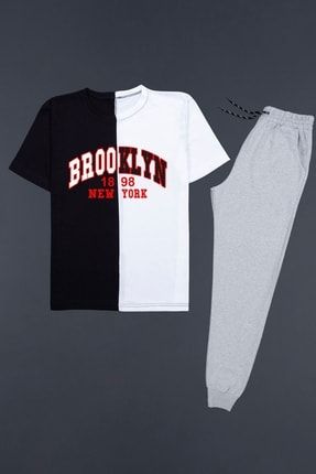 Brooklyn Eşofman Takımı TKM-siyah-beyaz-brooklyn-esh-gri