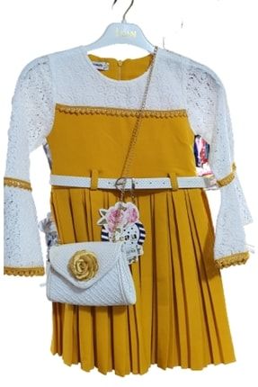 Marka Kız Çocukları Için Çantalı Elbise 1209