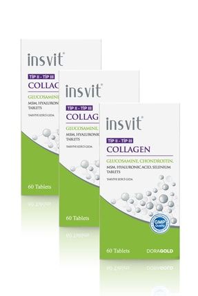Collagen Tip 2 Tip 3 Hyaluronik Asit Glucosamine Chondroitin Msm Vitamin C Kolajen Tablet 3lü 8682190008527-3