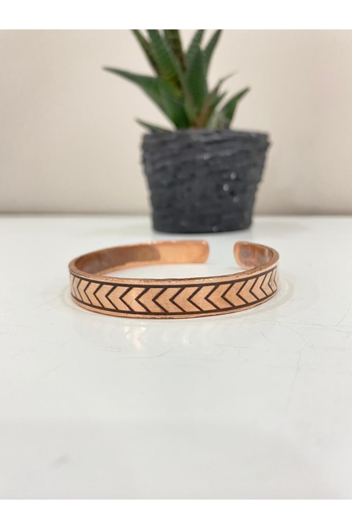 Saf Bakır Bileklik -her Bileğe Uygun-geçmeli-unisex-
