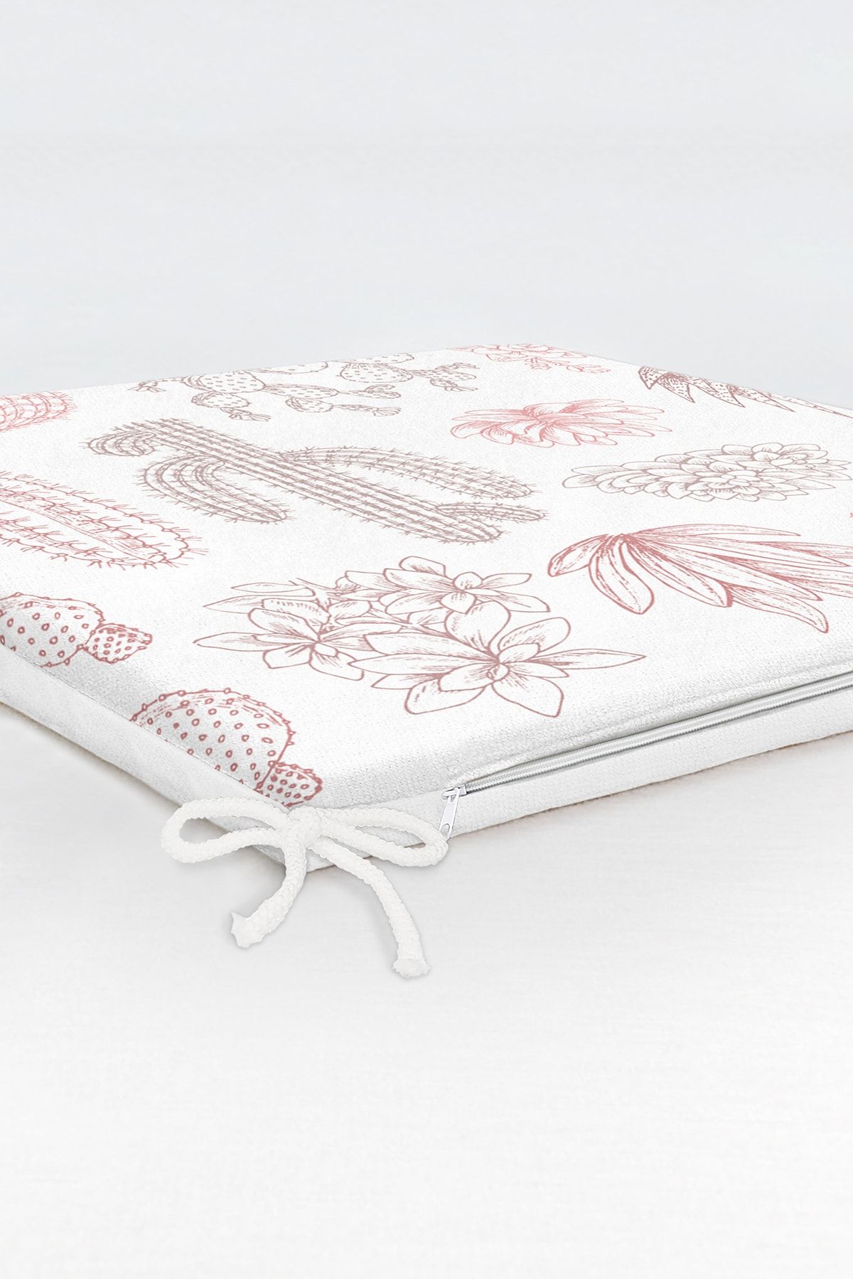 Realhomes-Desert Plant Patterned Digital Printed Zippered Chair Cushion 6