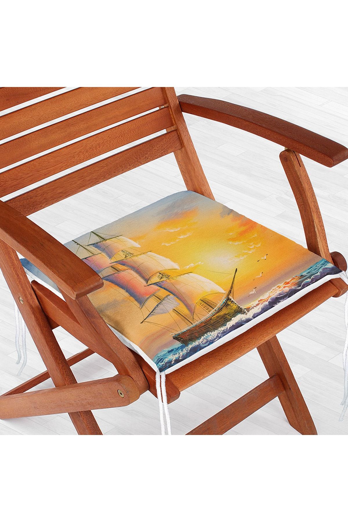 Realhomes-Modern Ship Pattern Digital Printed Zippered Chair Cushion 1