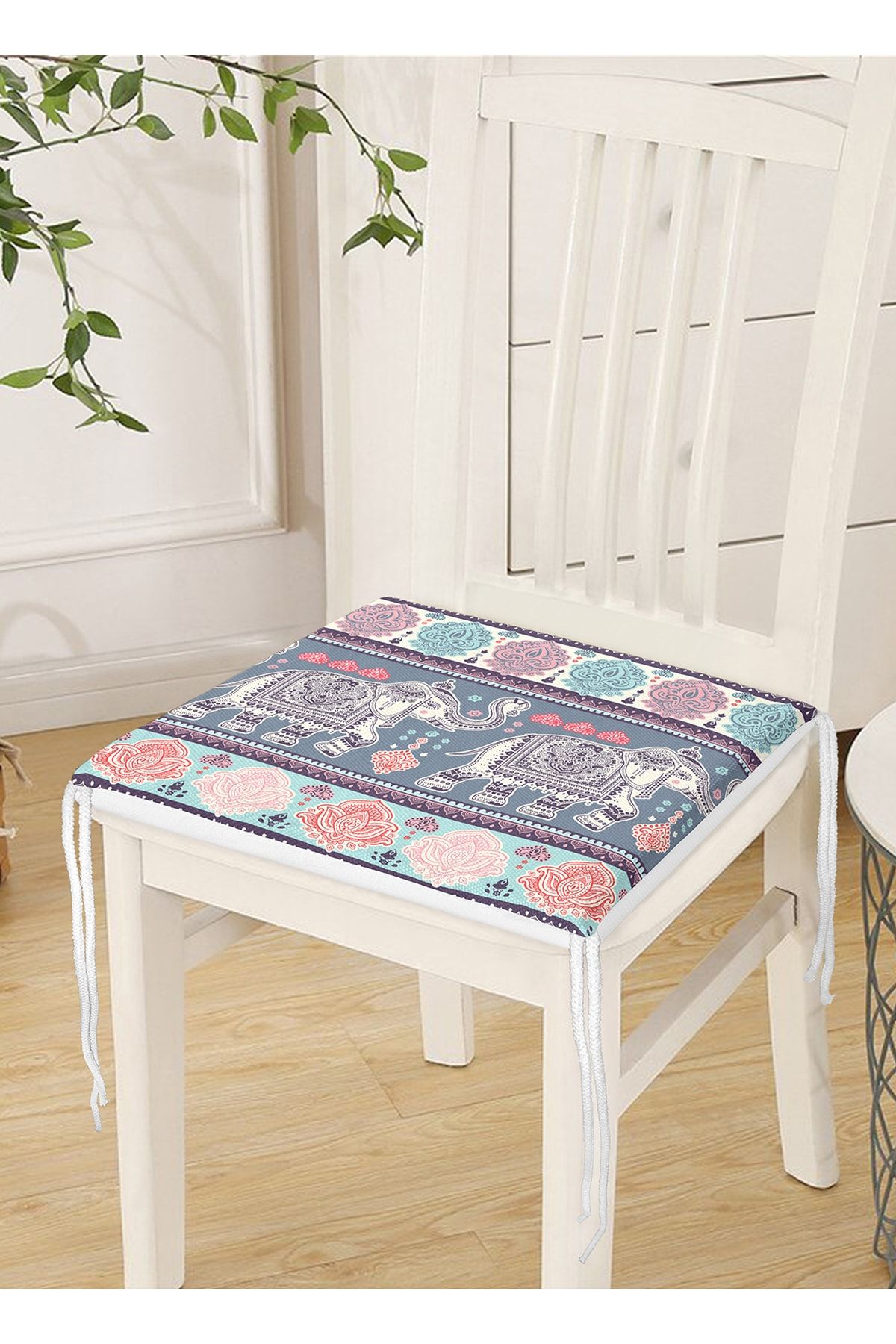 Realhomes-Modern Elephant Pattern Digital Printed Modern Zippered Chair Cushion 3