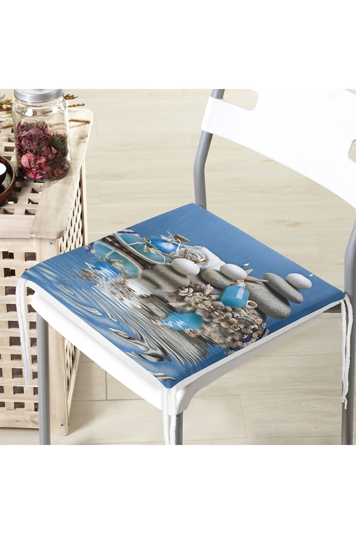 Realhomes-Blue World Digital Printed Zippered Chair Cushion 4