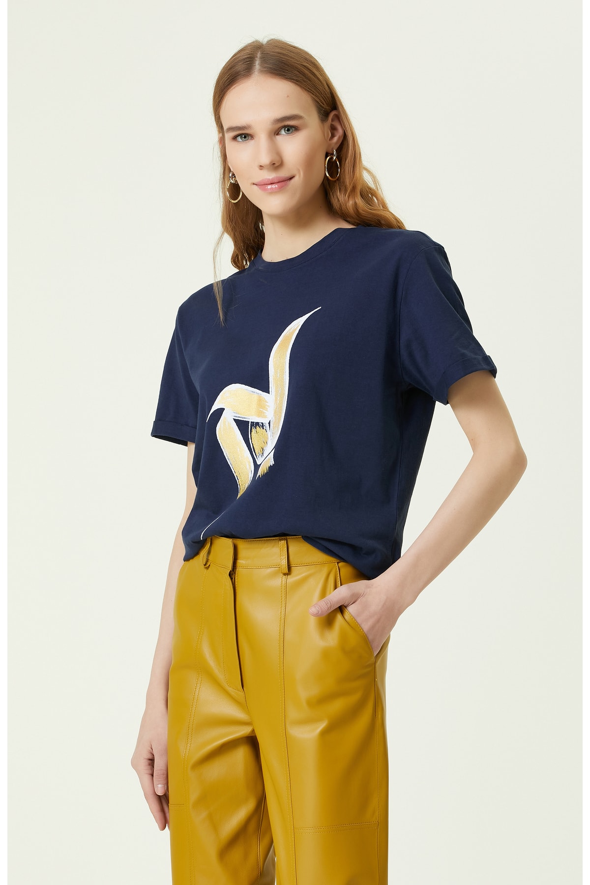 Network Lacivert Logolu T-shirt
