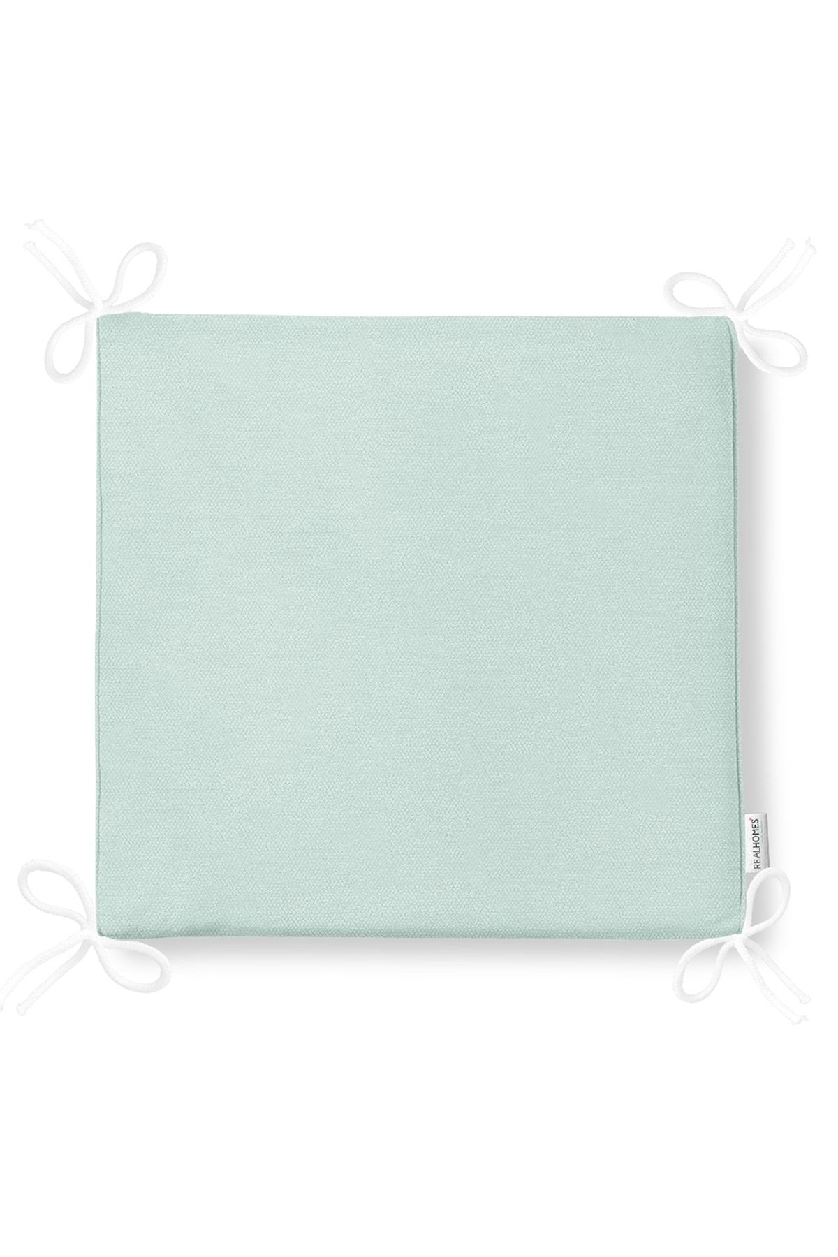 Realhomes-Mint Green Colored Digital Printed Zippered Chair Cushion 5