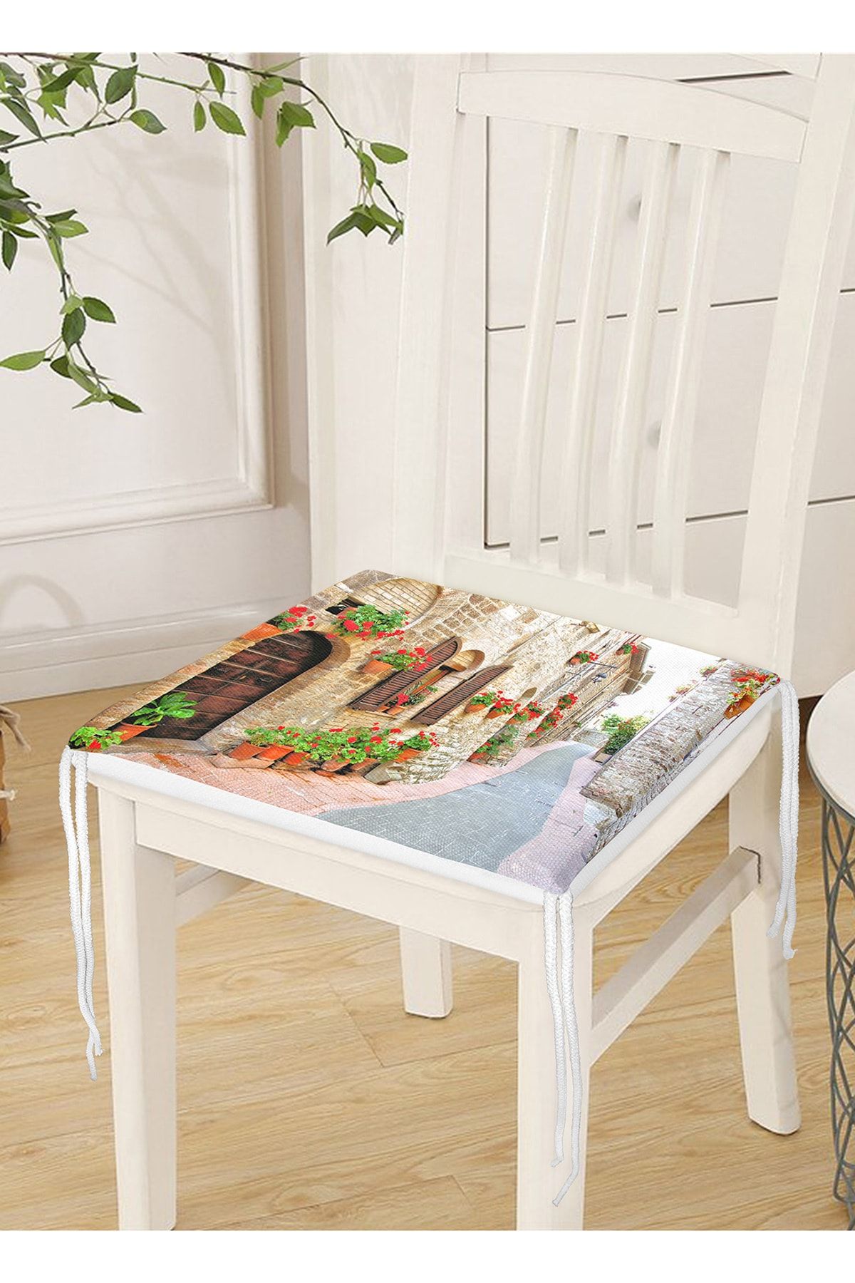 Realhomes-Landscape Themed Digital Printed Zippered Chair Cushion 3