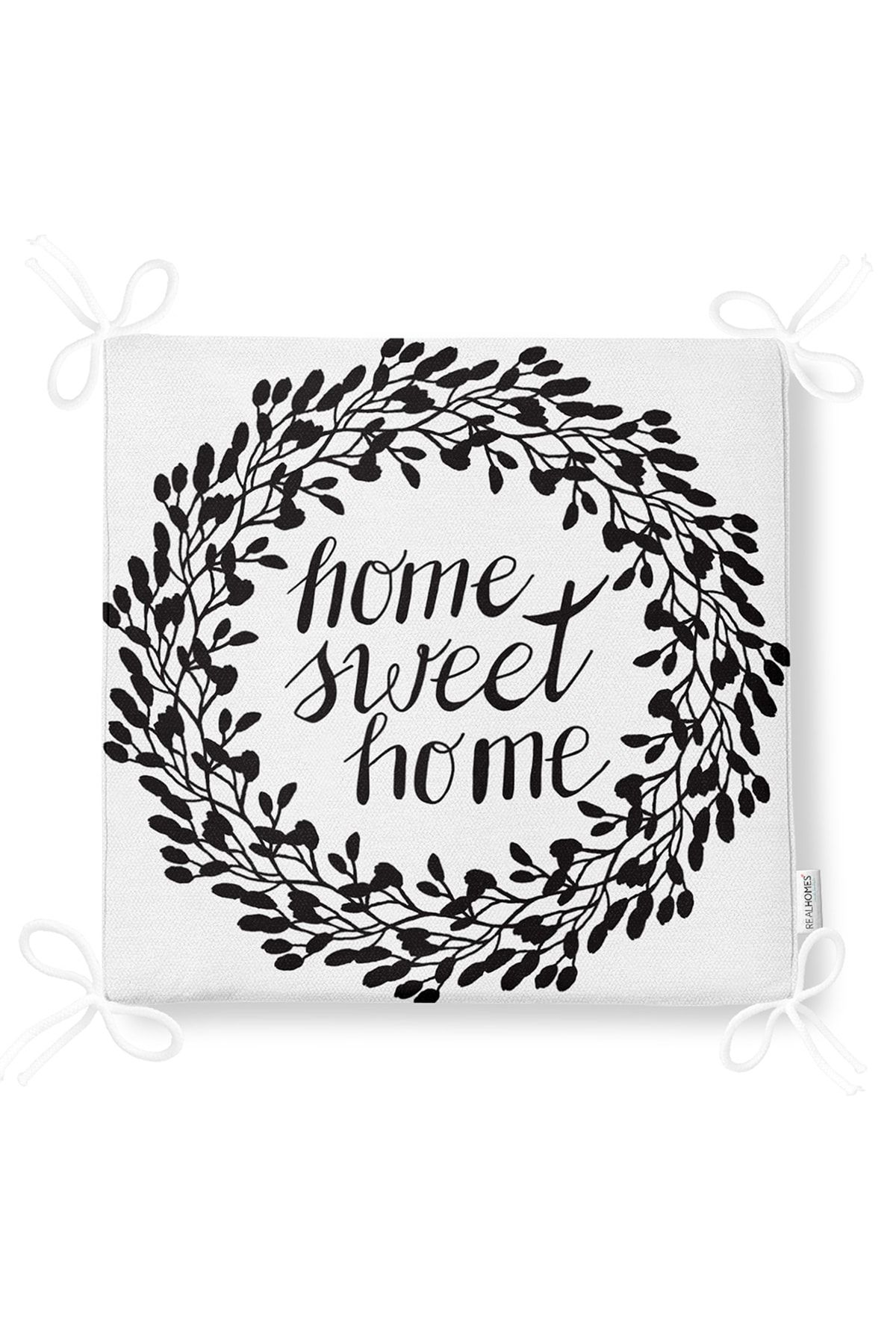 Realhomes-Home Sweet Home Digital Printed Zippered Chair Cushion 5
