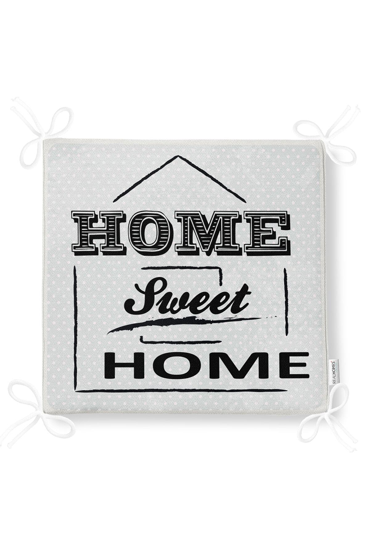 Realhomes-Home Sweet Home Digital Printed Zippered Chair Cushion 5