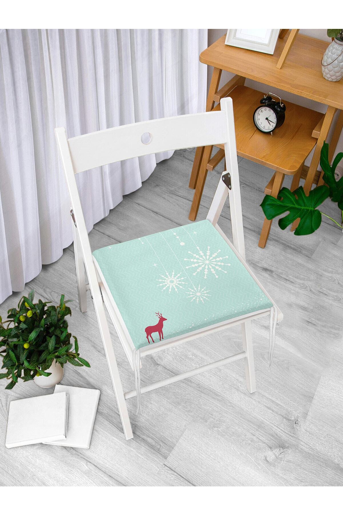 Realhomes-Christmas Themed Digital Printed Zippered Chair Cushion 2